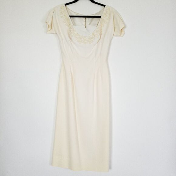 Vintage Young Modes Beaded Sheath Dress and Coat - Picture 12 of 15